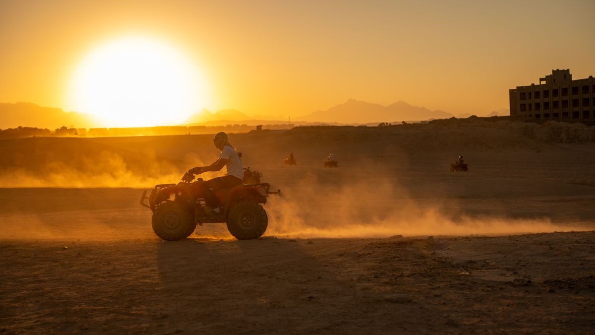 Riding into the sunset